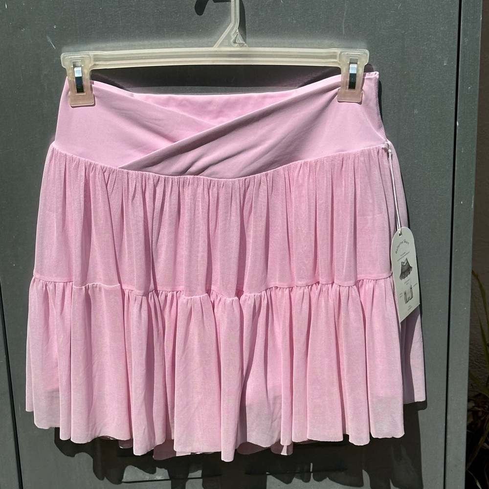Blogilates pink ballerina skirt skort shorts pink sz XL